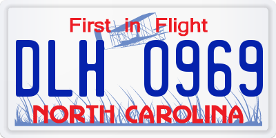 NC license plate DLH0969