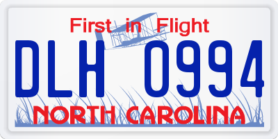 NC license plate DLH0994