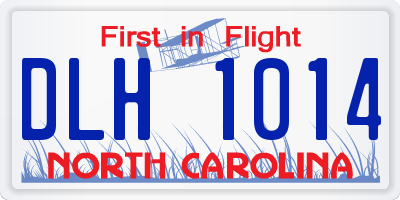 NC license plate DLH1014
