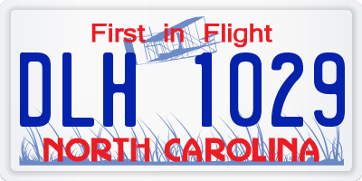 NC license plate DLH1029