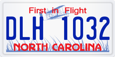 NC license plate DLH1032