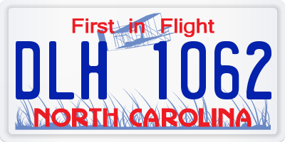NC license plate DLH1062