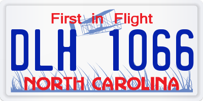 NC license plate DLH1066