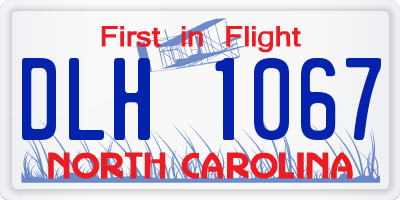 NC license plate DLH1067