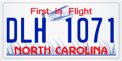 NC license plate DLH1071