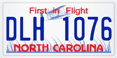 NC license plate DLH1076