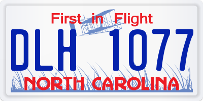 NC license plate DLH1077