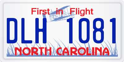 NC license plate DLH1081