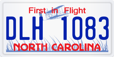 NC license plate DLH1083