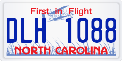 NC license plate DLH1088