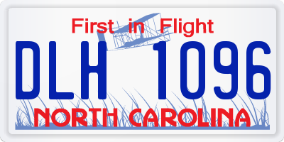 NC license plate DLH1096