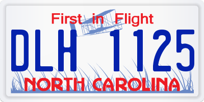 NC license plate DLH1125