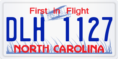 NC license plate DLH1127