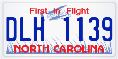 NC license plate DLH1139
