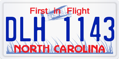 NC license plate DLH1143