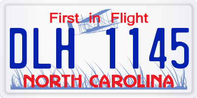 NC license plate DLH1145