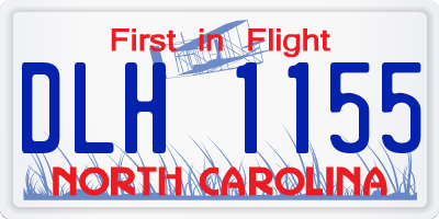 NC license plate DLH1155