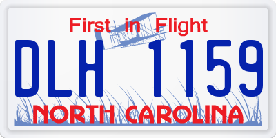 NC license plate DLH1159