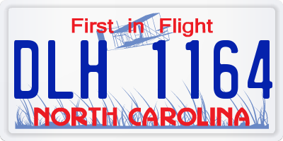 NC license plate DLH1164