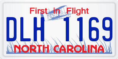 NC license plate DLH1169