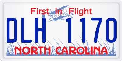 NC license plate DLH1170