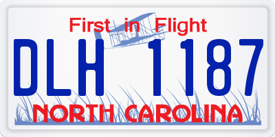 NC license plate DLH1187