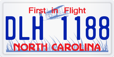 NC license plate DLH1188