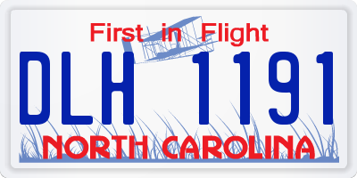 NC license plate DLH1191
