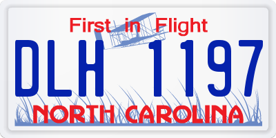 NC license plate DLH1197