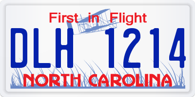 NC license plate DLH1214