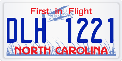 NC license plate DLH1221