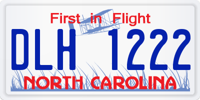 NC license plate DLH1222