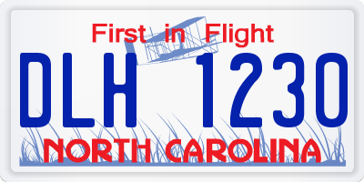 NC license plate DLH1230