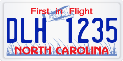 NC license plate DLH1235