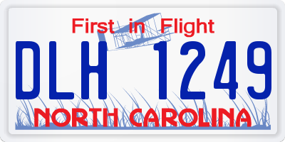 NC license plate DLH1249