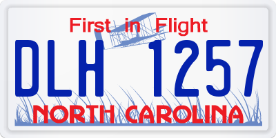 NC license plate DLH1257
