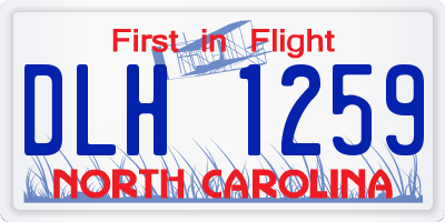 NC license plate DLH1259