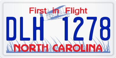 NC license plate DLH1278
