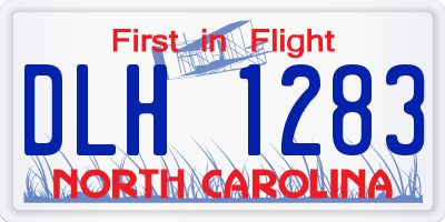 NC license plate DLH1283