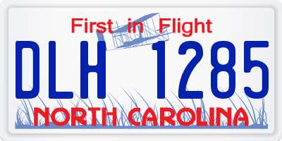 NC license plate DLH1285