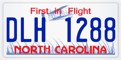 NC license plate DLH1288
