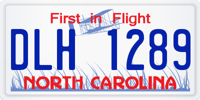 NC license plate DLH1289