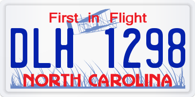 NC license plate DLH1298