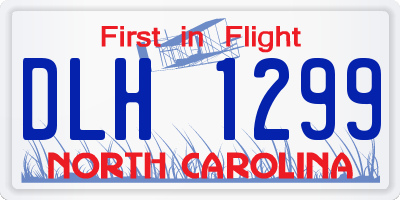 NC license plate DLH1299