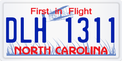 NC license plate DLH1311