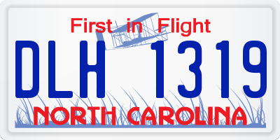 NC license plate DLH1319