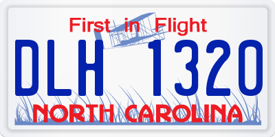 NC license plate DLH1320