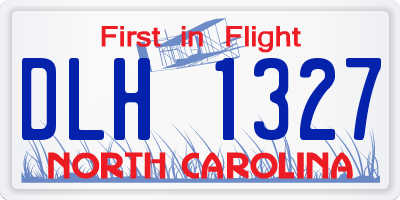 NC license plate DLH1327
