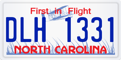 NC license plate DLH1331