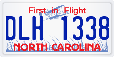 NC license plate DLH1338